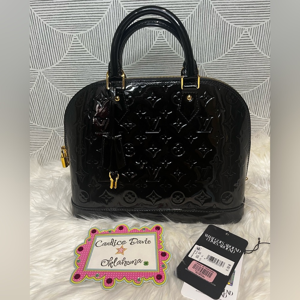 Louis Vuitton Vernis Alma PM in Noir